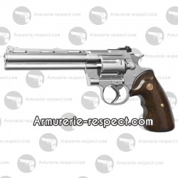 Revolver 357 chromé crosse style bois GNB
