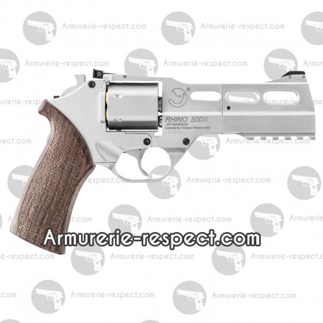 Revolver Chiappa Rhino 50 DS à plombs 4.5mm nickel 3.5 joules