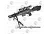 Carabine à plombs Black Ops Sniper cal 4.5 mm avec silencieux et bipied