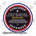 50 cartouches à blanc pour revolver 9 mm Concorde Defender