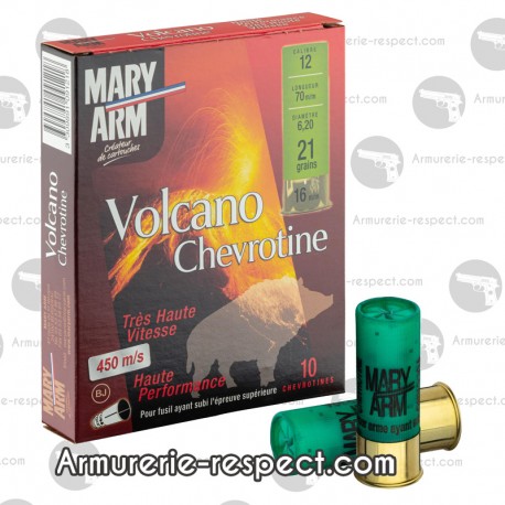 10 cartouches Volcano à chevrotines 12/70