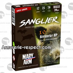 10 cartouches Mary Arm Brenneke Sanglier en 12/70