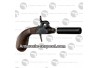 Pistolet Derringer Liegi standard à percussion calibre .44 poudre noire