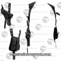 Holster d'épaule noir pour revolver ou pistolet