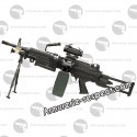 Réplique AEG du FN Minimi M249 Para en métal avec ammobox