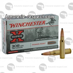 20 cartouches cal .308 Winchester balle Power Point