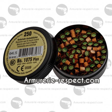 250 amorces cannelées RWS 1075 Plus pour poudre noire