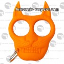 Porte clef poing américain Tête de chat orange