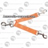 Accouple pour gros chiens couleur orange